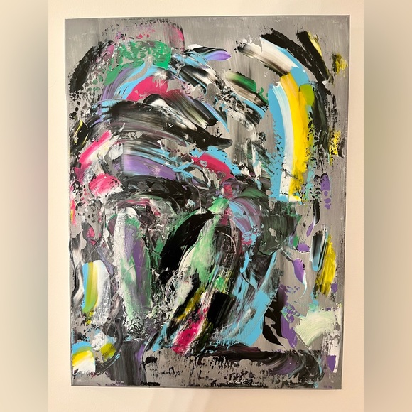 Original acrylic piece titled - Licorice and Taffy - Picture 2 of 9